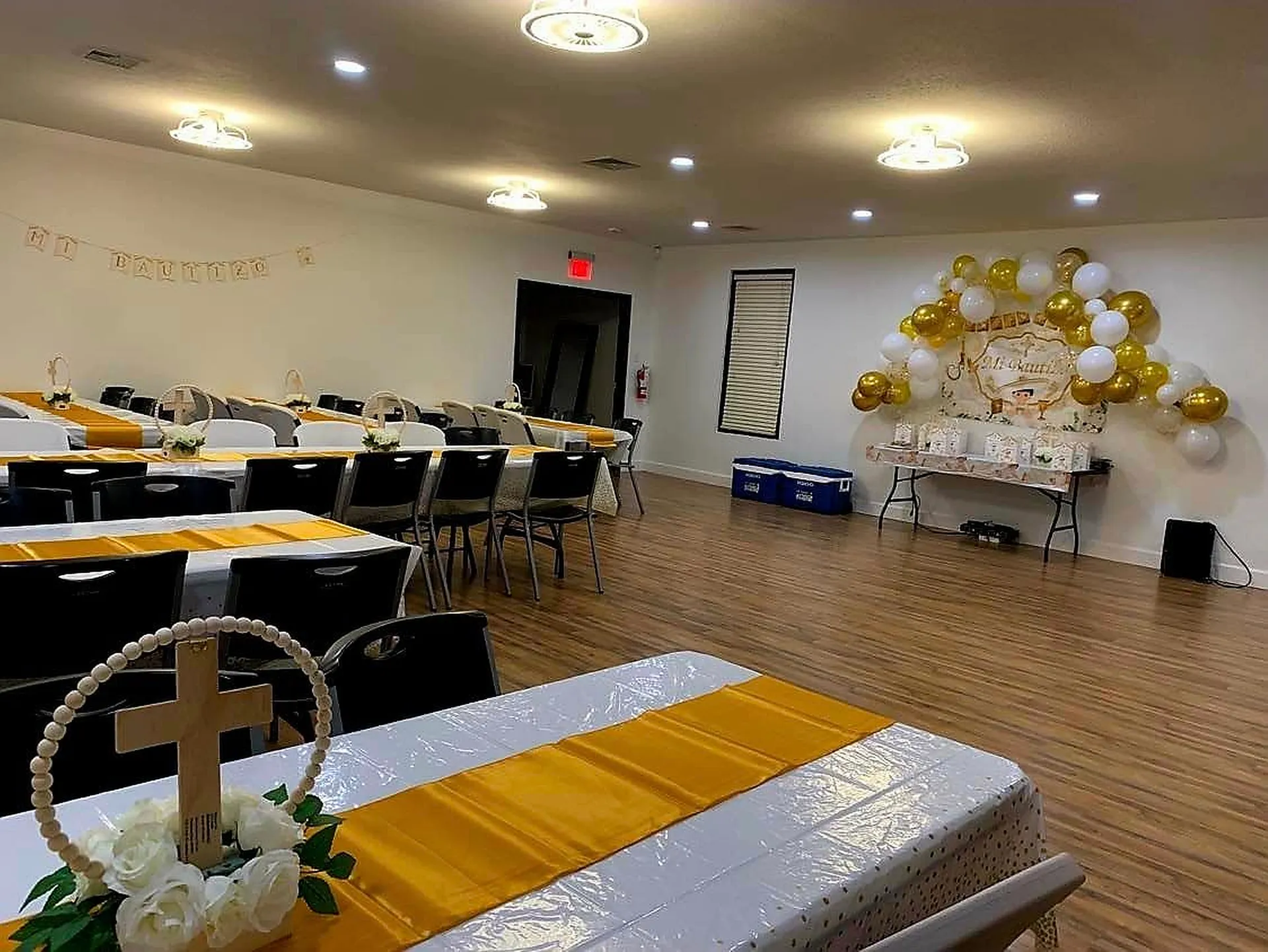 Elegantly set event venue interior